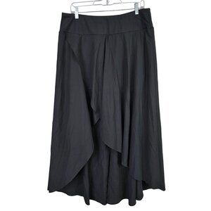 Womens Halara Black High Waisted Asymmetric Wrap Skirt Polyester Blend Size XL